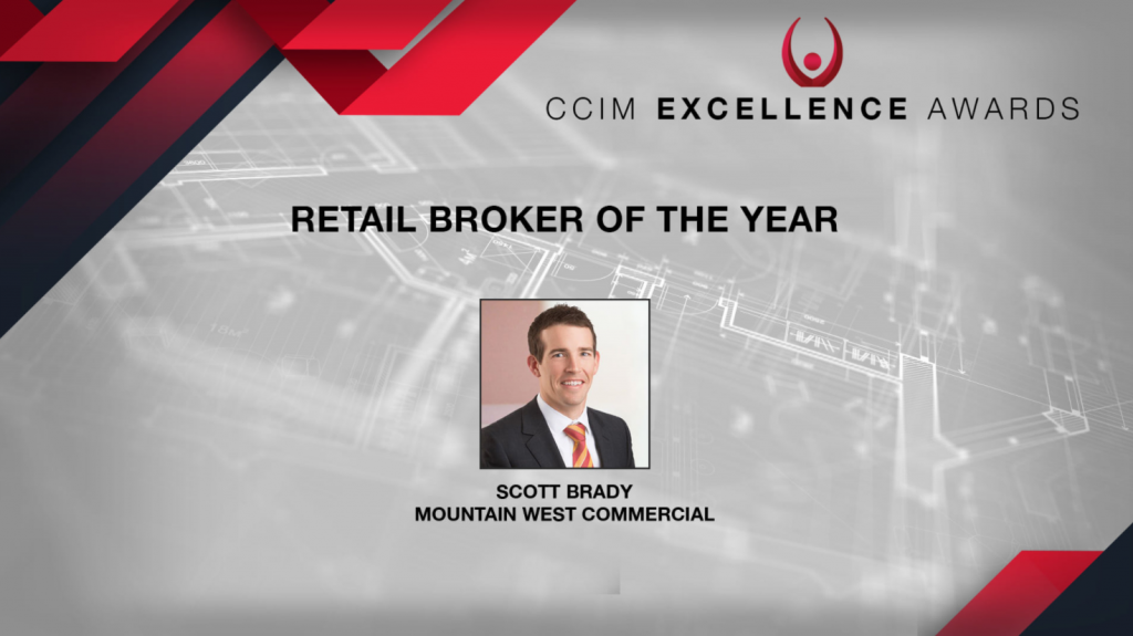 CCIM Recognizes Mountain West Commercial Real Estate Agent  Scott Brady as 2020’s Retail Broker of the Year