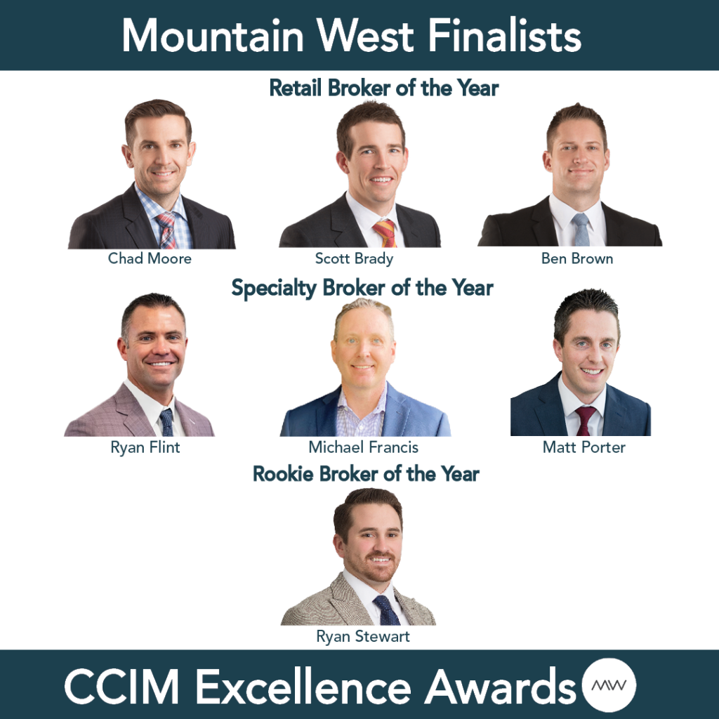 Mountain West Commercial Finalists in CCIM's 2022 Excellence Awards